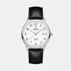 Atlantic Men Quartz White Dial Analog Leather Watch 60343.41.13-1