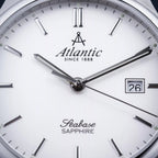 Seabase Men Quartz Silver Dial Analog Leather Watch 60343.41.21