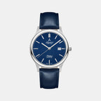 Seabase Men Quartz Blue Dial Analog Leather Watch 60343.41.51