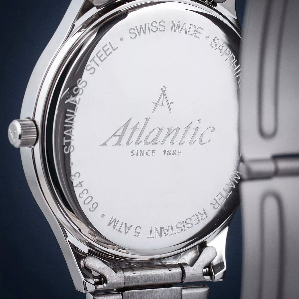 Seabase Men Quartz Silver Dial Analog Stainless Steel Watch 60348.41.21