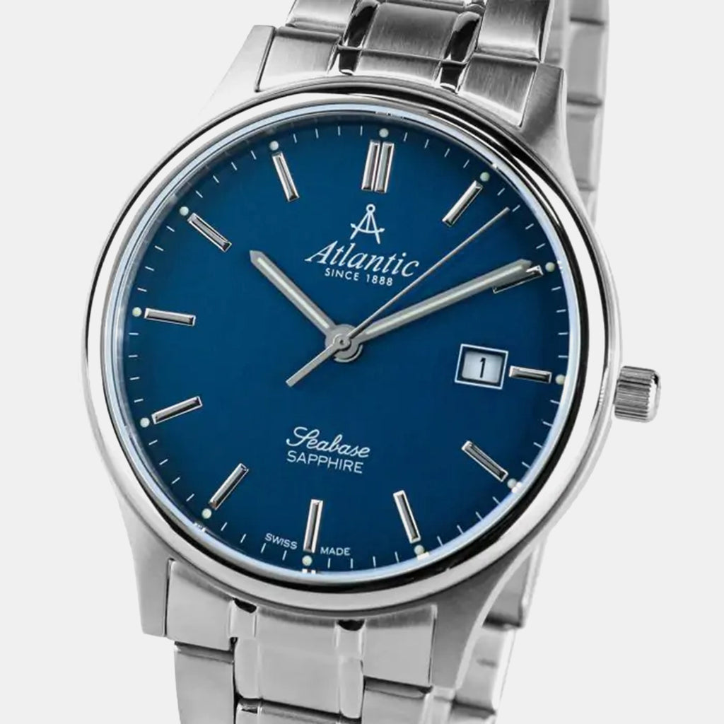 Seabase Men Quartz Blue Dial Analog Stainless Steel Watch 60348.41.51