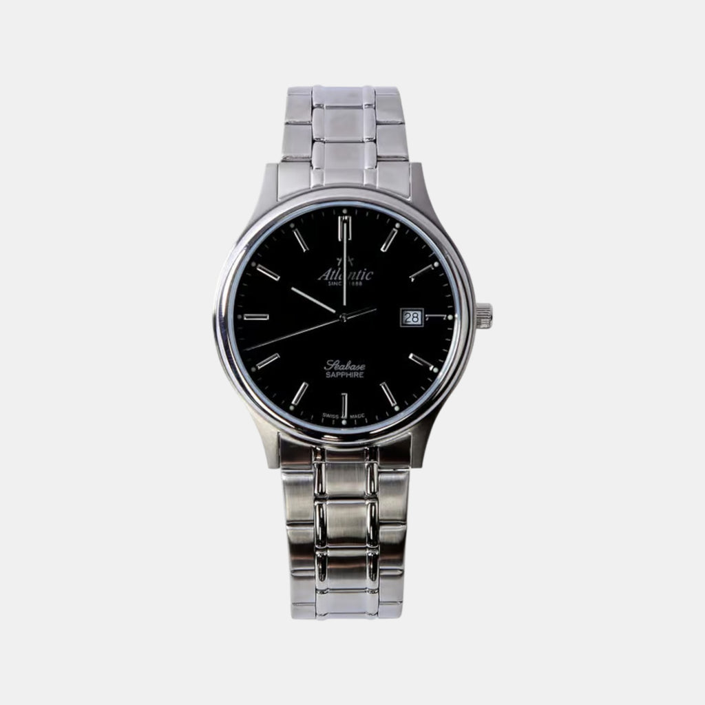 Seabase Men Quartz Black Dial Analog Stainless Steel Watch 60348.41.61