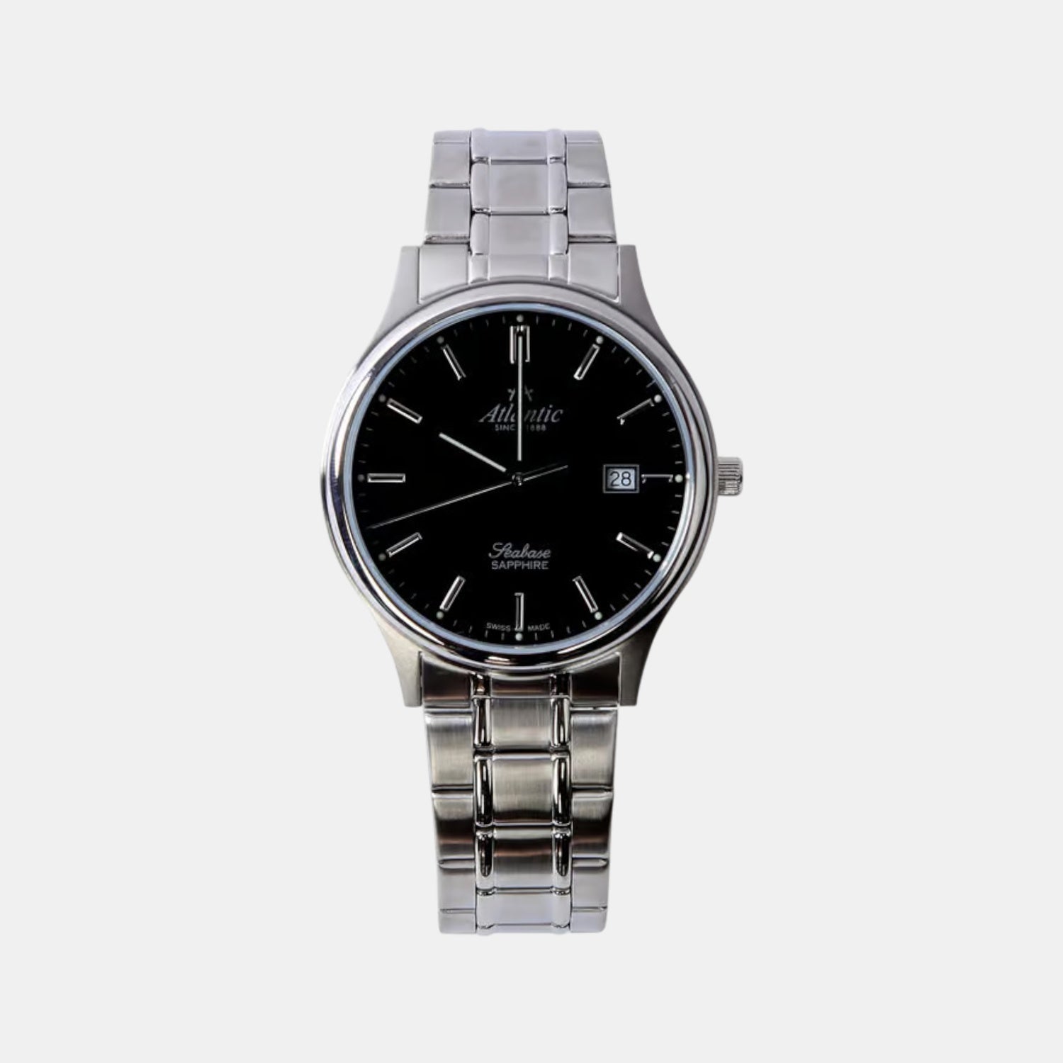 Seabase Men Quartz Black Dial Analog Stainless Steel Watch 60348.41.61