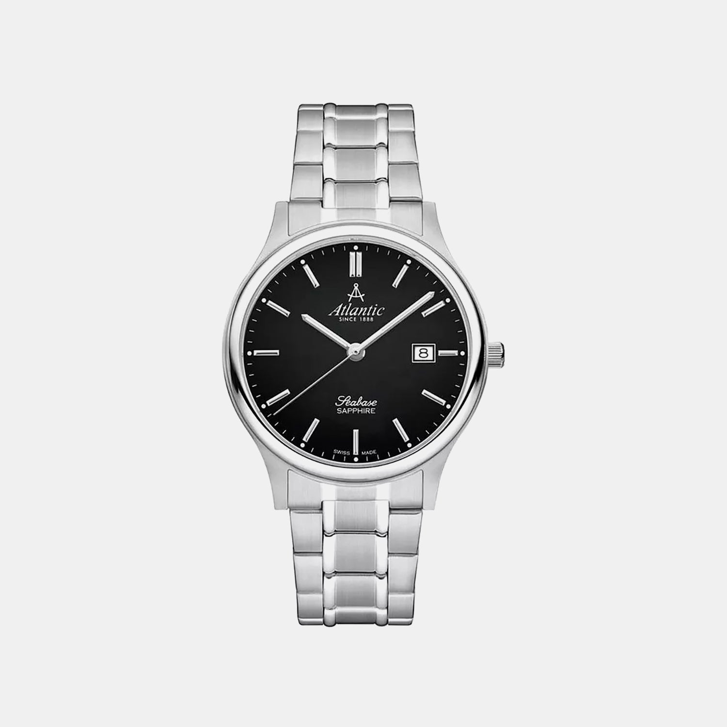 Seabase Men Quartz Black Dial Analog Stainless Steel Watch 60348.41.61