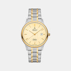 Seabase Men Quartz Gold Dial Analog Stainless Steel Watch 60348.43.31