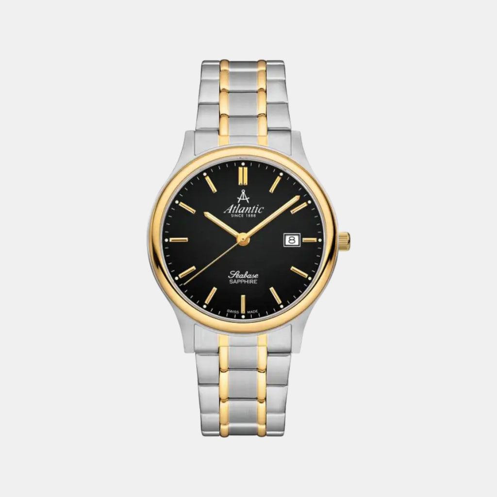 Seabase Men Quartz Black Dial Analog Stainless Steel Watch 60348.43.61