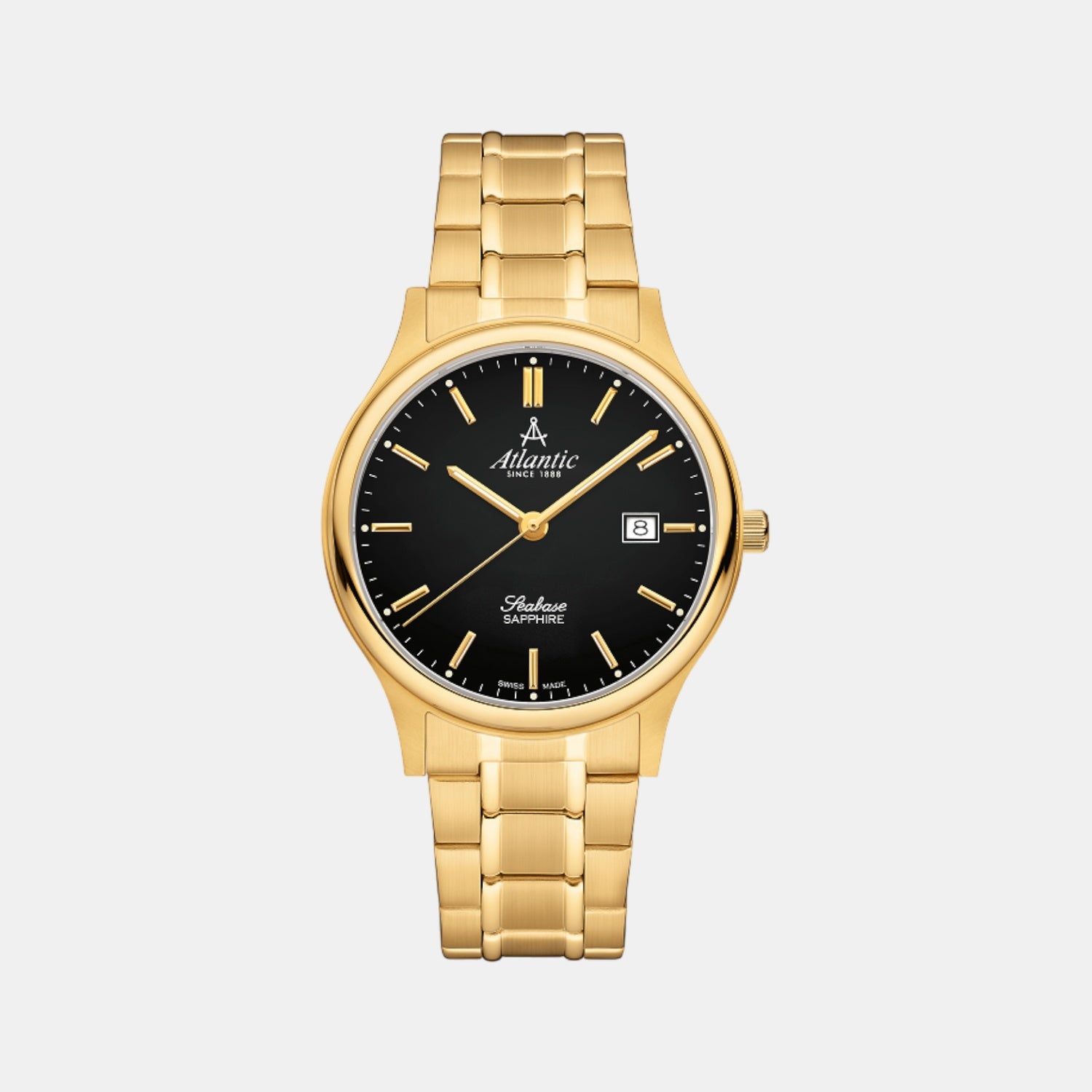 Seabase Men Quartz Black Dial Analog Stainless Steel Watch 60348.45.61