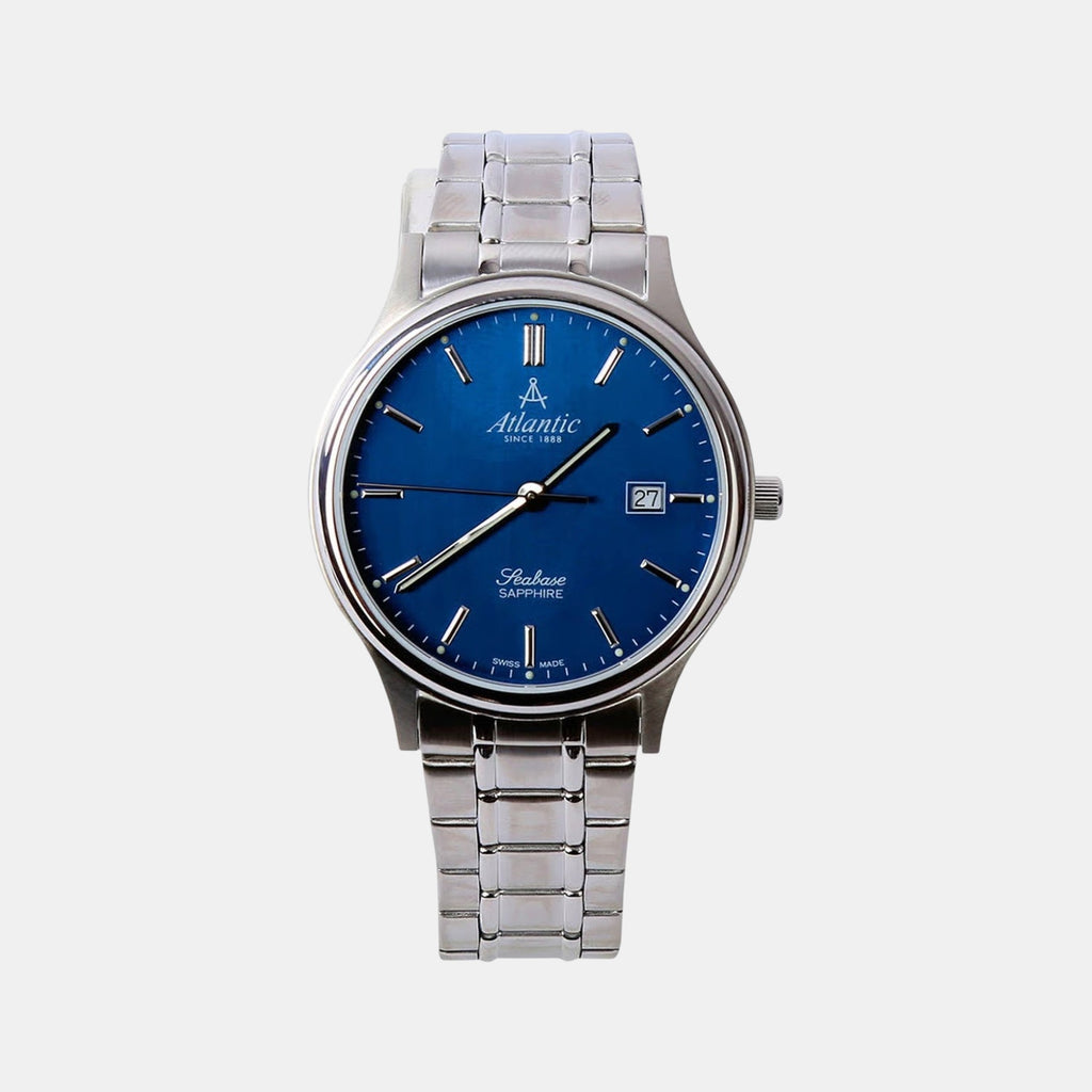 Seabase Men Quartz Blue Dial Analog Stainless Steel Watch 60348.41.51