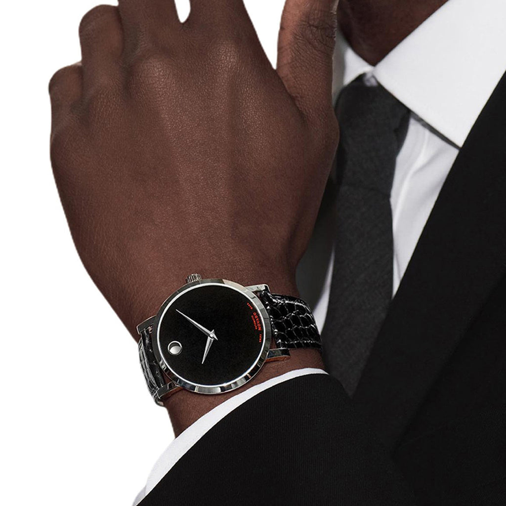 Museum Red Label Men Automatic Black Dial Analog Stainless Steel Watch 606112
