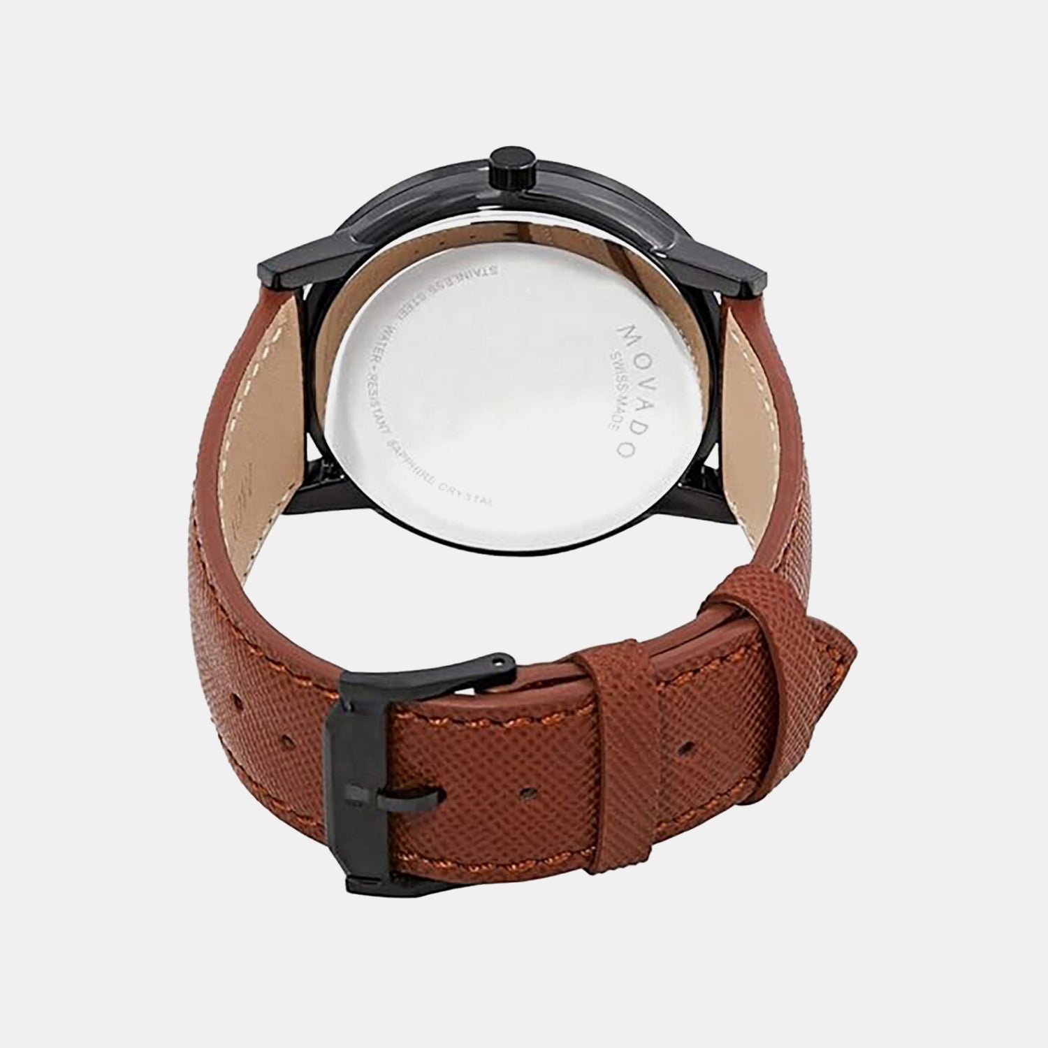 Museum Men Quartz Black Dial Analog Leather Watch 607198