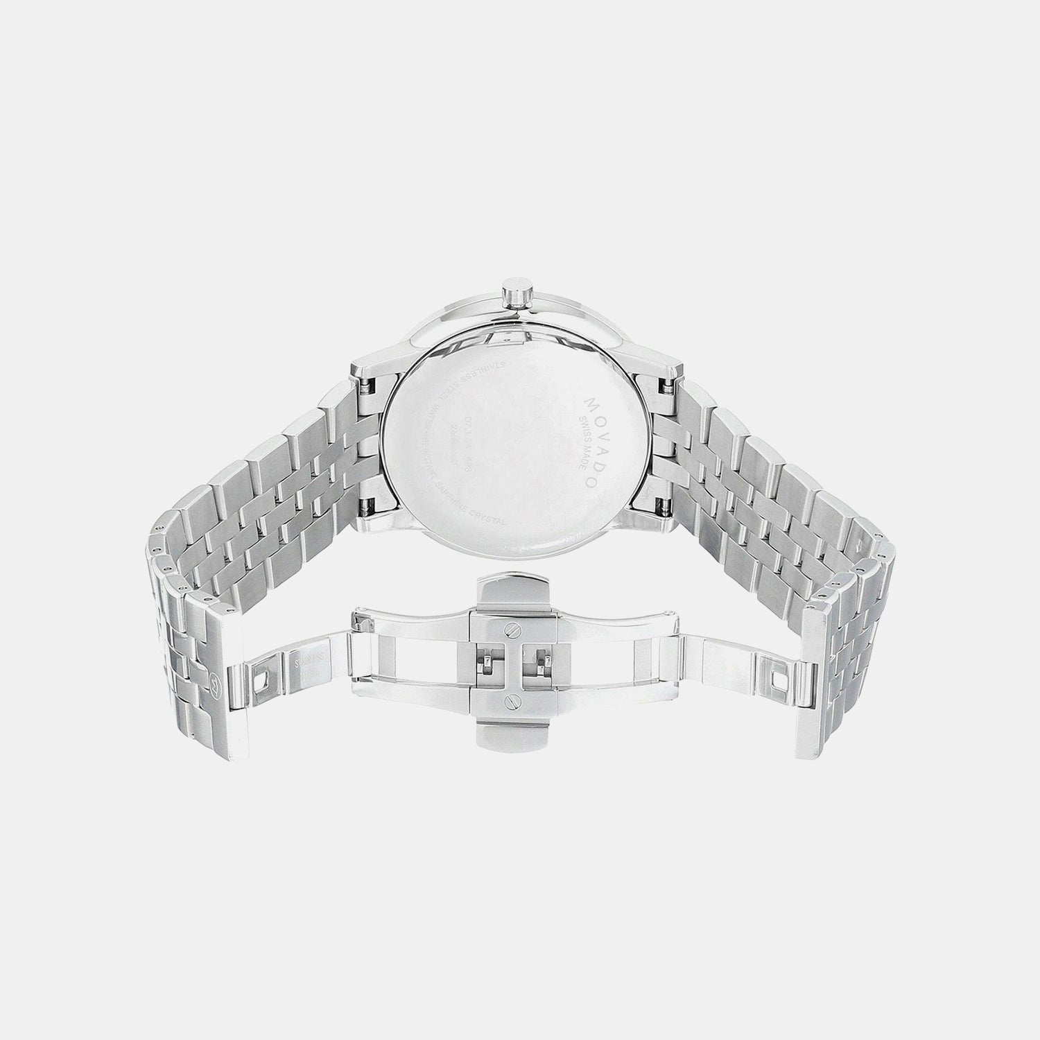 Museum Classic Men Quartz Black Dial Analog Stainless Steel Watch 607199