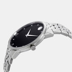 Museum Men Quartz Black Dial Analog Stainless Steel Watch 607201