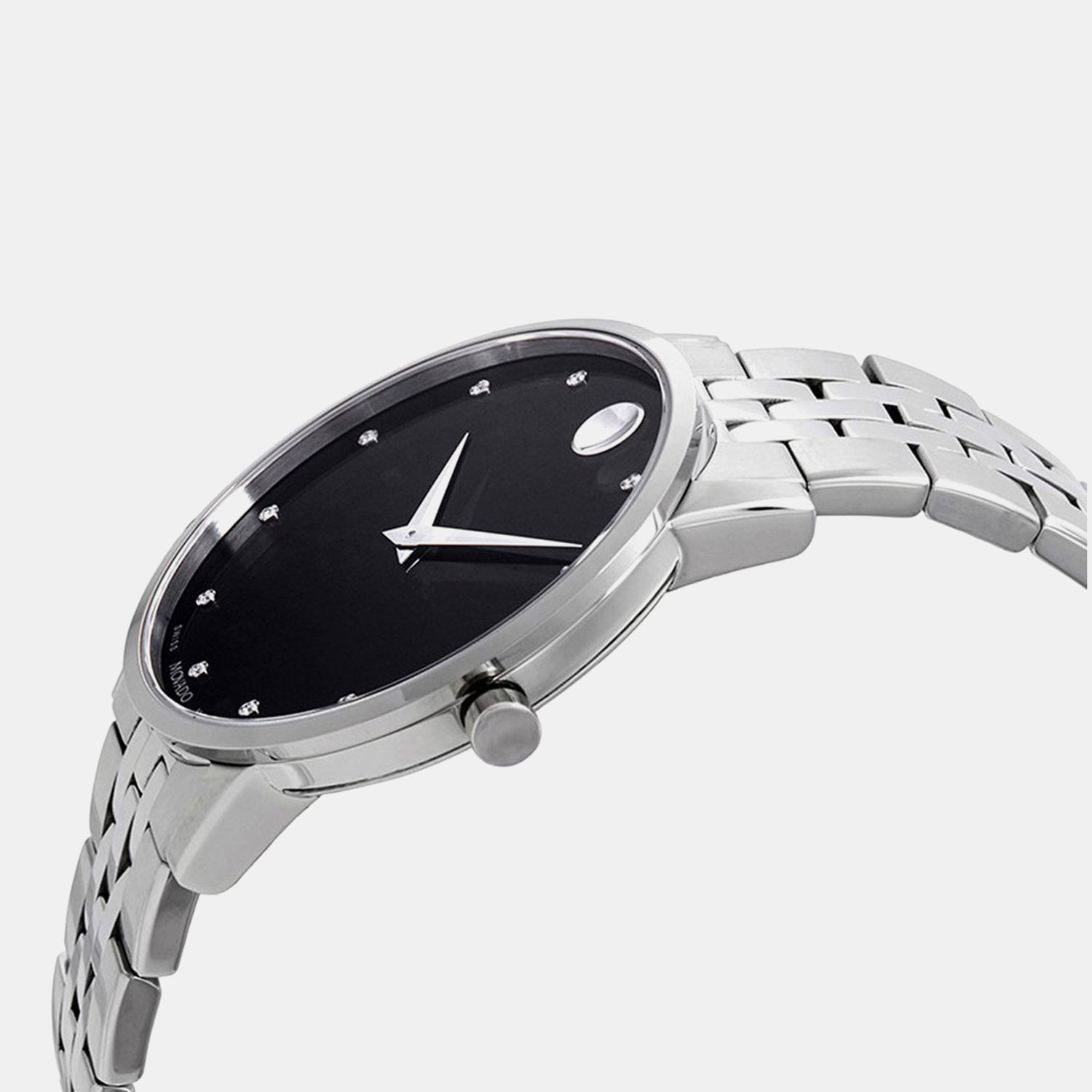 Museum Men Quartz Black Dial Analog Stainless Steel Watch 607201