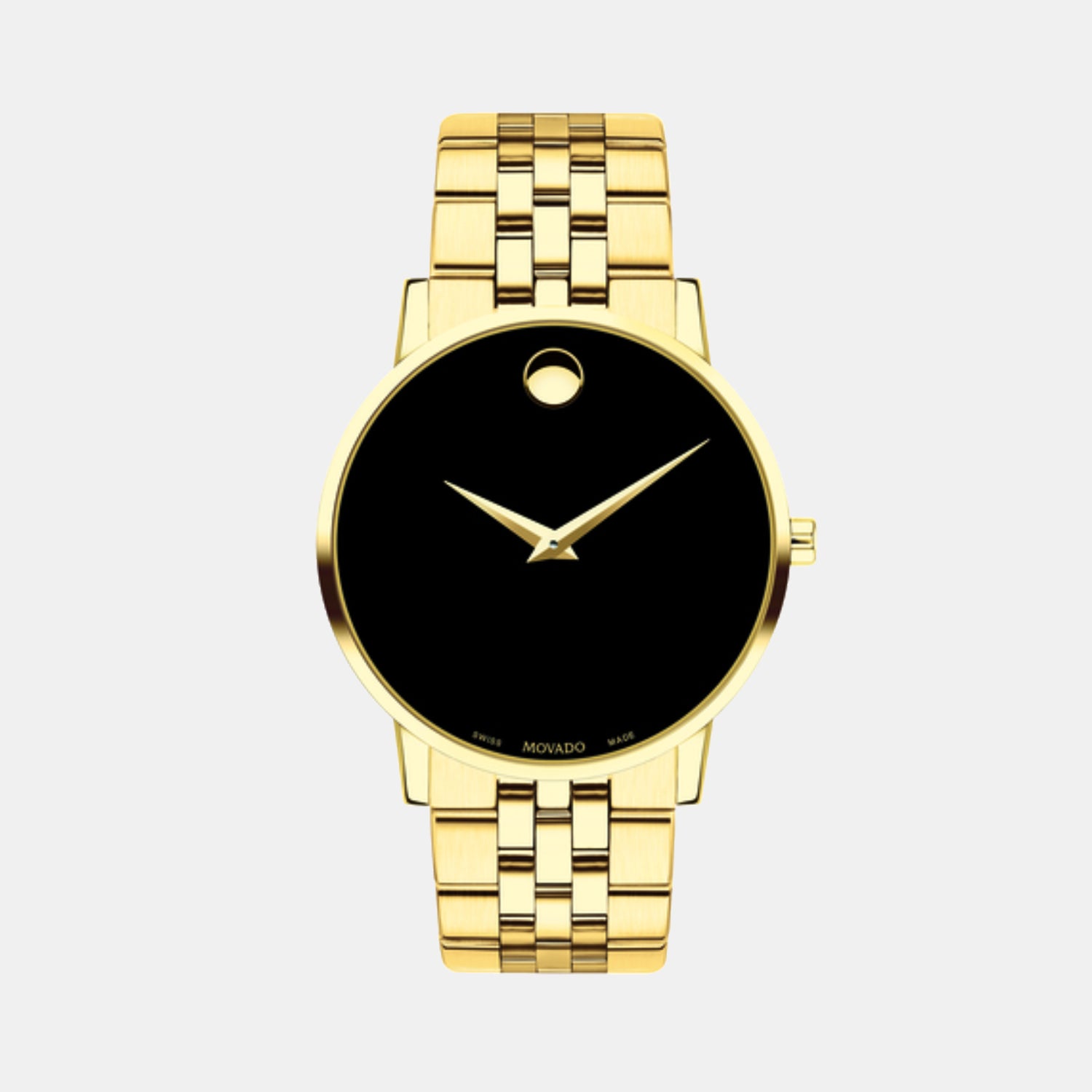 Museum Classic Men Quartz Black Dial Analog Stainless Steel Watch 607203