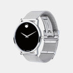 Museum Men Quartz Black Dial Analog Stainless Steel Watch 607219