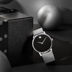 Museum Men Quartz Black Dial Analog Stainless Steel Watch 607219