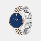 Museum Men Quartz Blue Dial Analog Stainless Steel Watch 607267