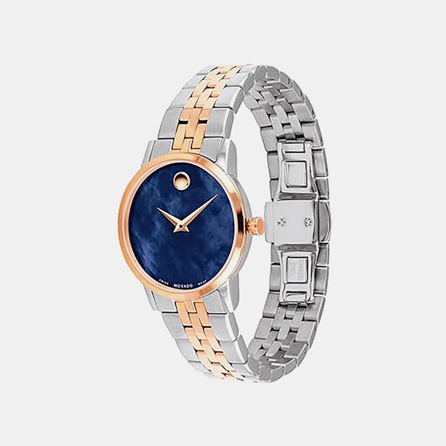 Museum Women Quartz Blue Dial Analog Stainless Steel Watch 607268