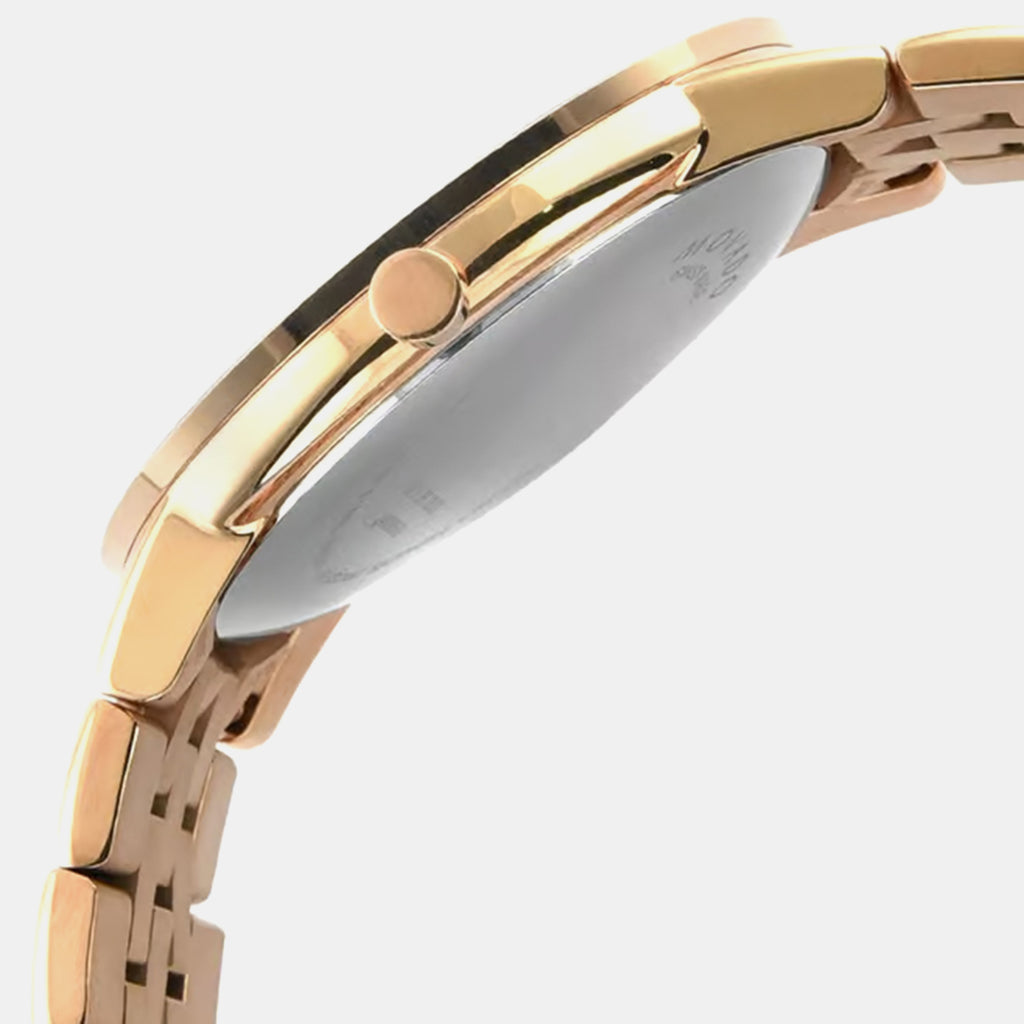 Museum Women Quartz Mother Of Pearl Dial Analog Stainless Steel Watch 607354