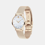Museum Women Quartz Mother Of Pearl Dial Analog Stainless Steel Watch 607492