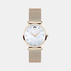 Museum Women Quartz Mother Of Pearl Dial Analog Stainless Steel Watch 607492