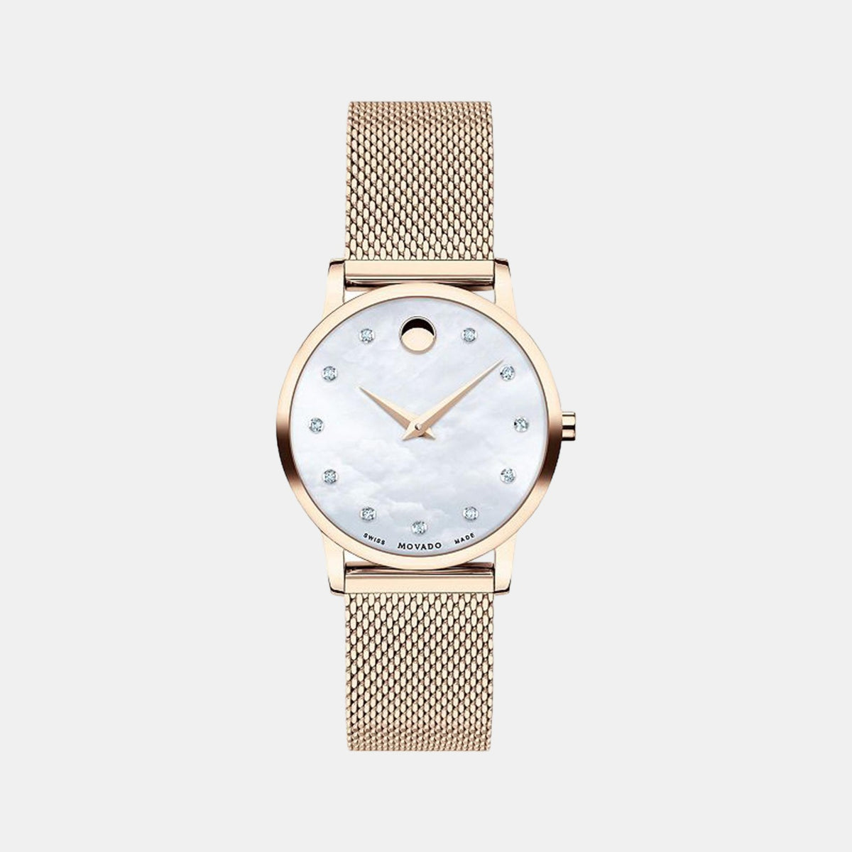 Museum Classic Women Quartz Mother Of Pearl Dial Analog Stainless Steel Watch 607492