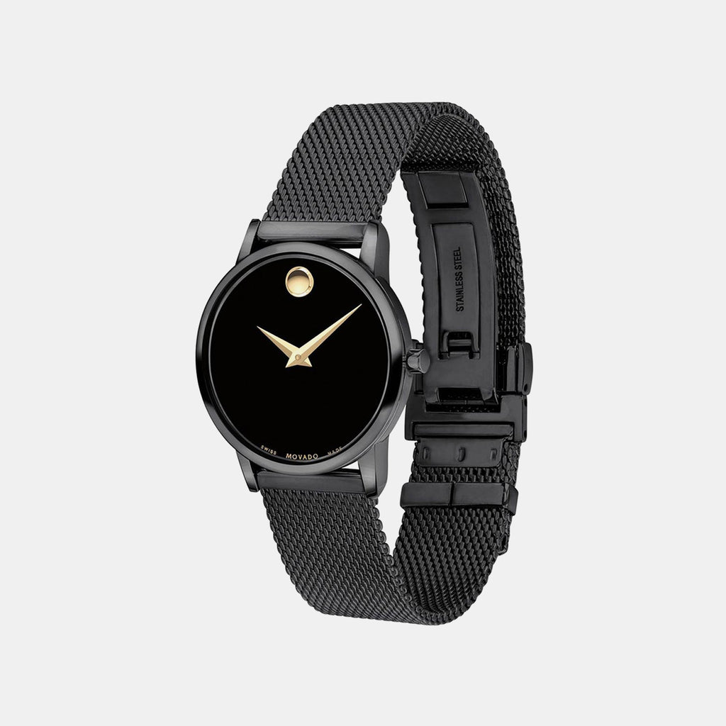 Museum Men Quartz Black Dial Analog Stainless Steel Watch 607493