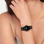Museum Men Quartz Black Dial Analog Stainless Steel Watch 607493