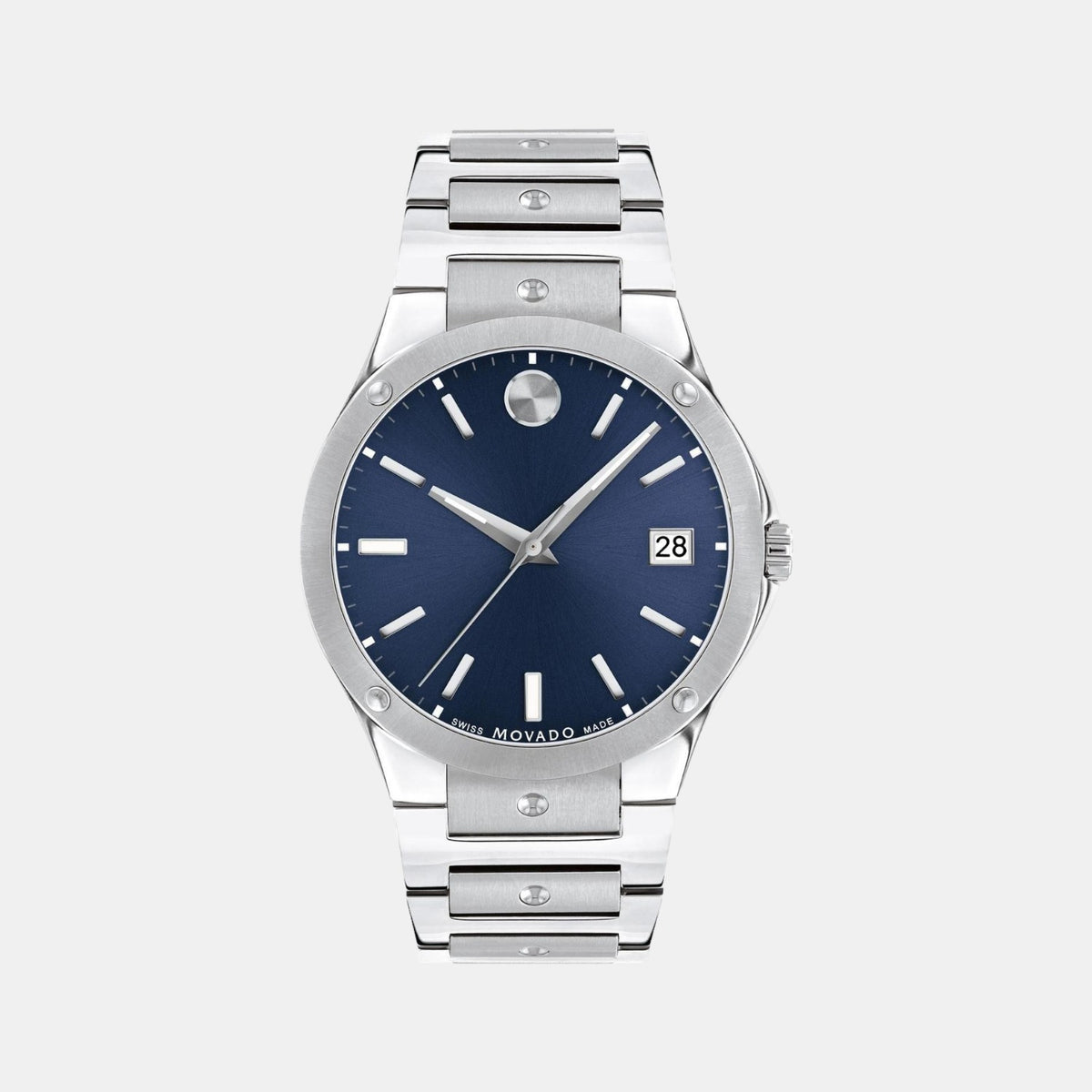 Se Men Quartz Blue Dial Analog Stainless Steel Watch 607513