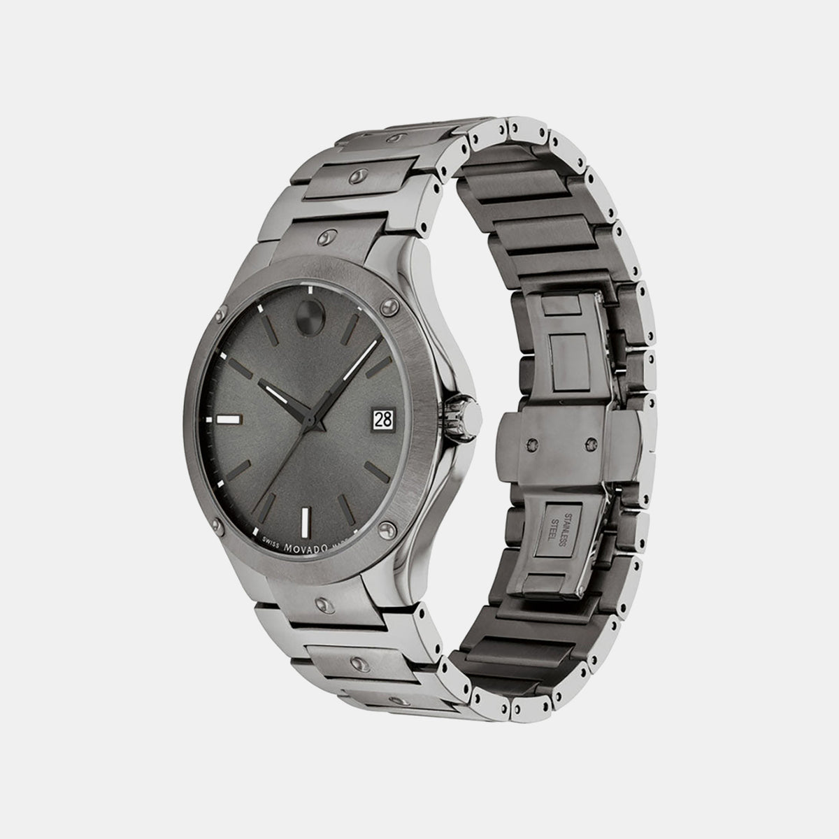 Se Men Quartz Grey Dial Analog Stainless Steel Watch 607515