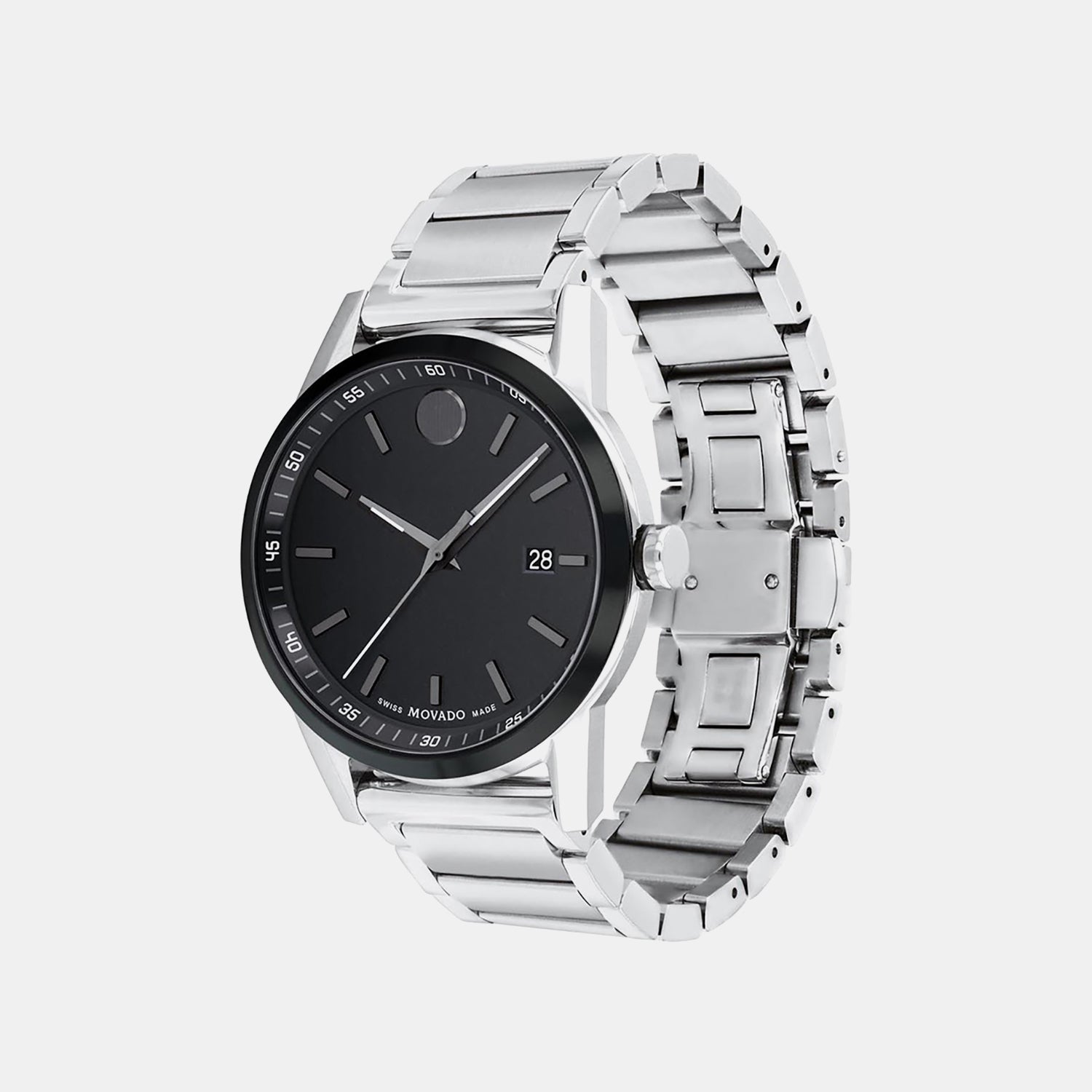 Museum Men Quartz Black Dial Analog Stainless Steel Watch 607557