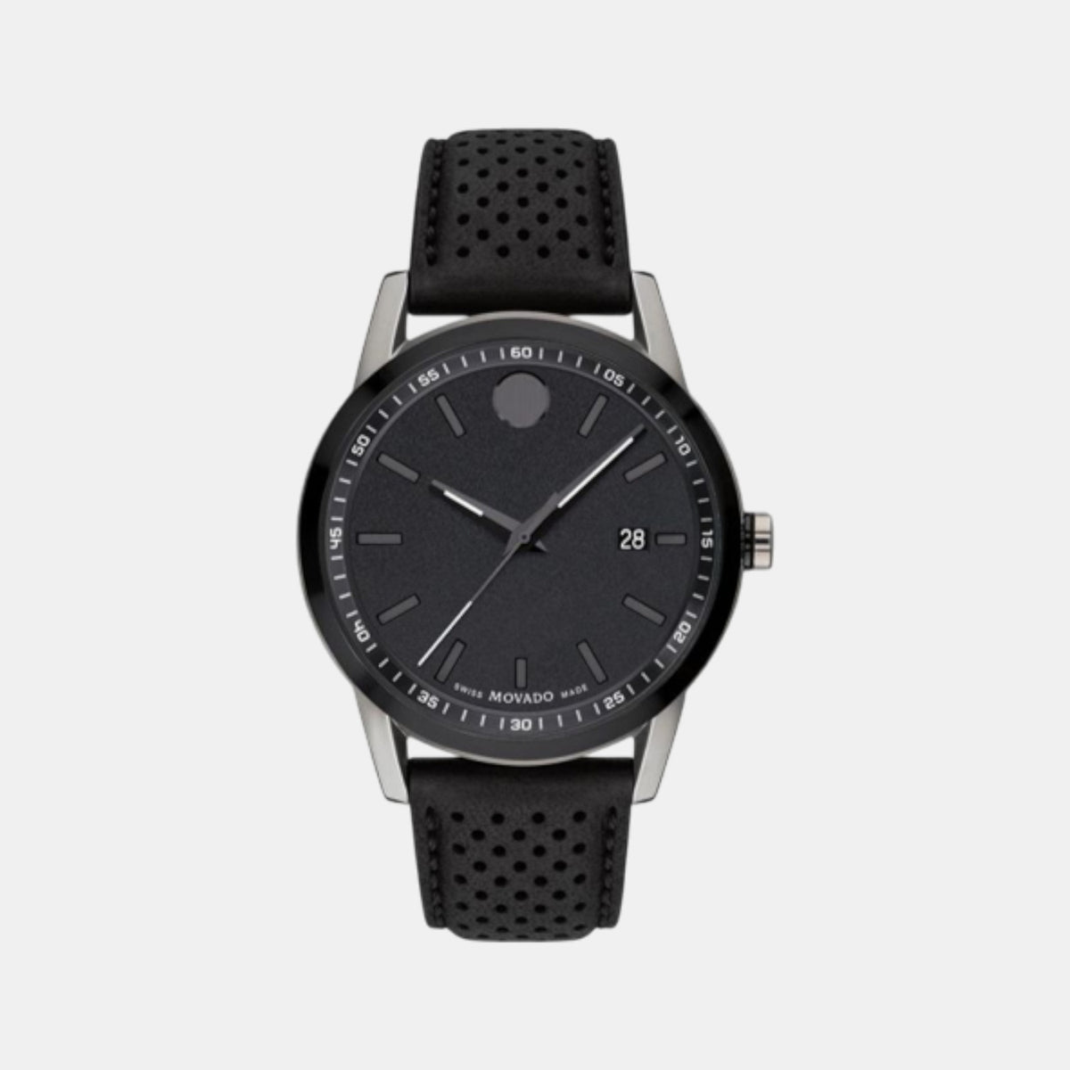 Museum Sport Men Quartz Black Dial Analog Stainless Steel Watch 607559