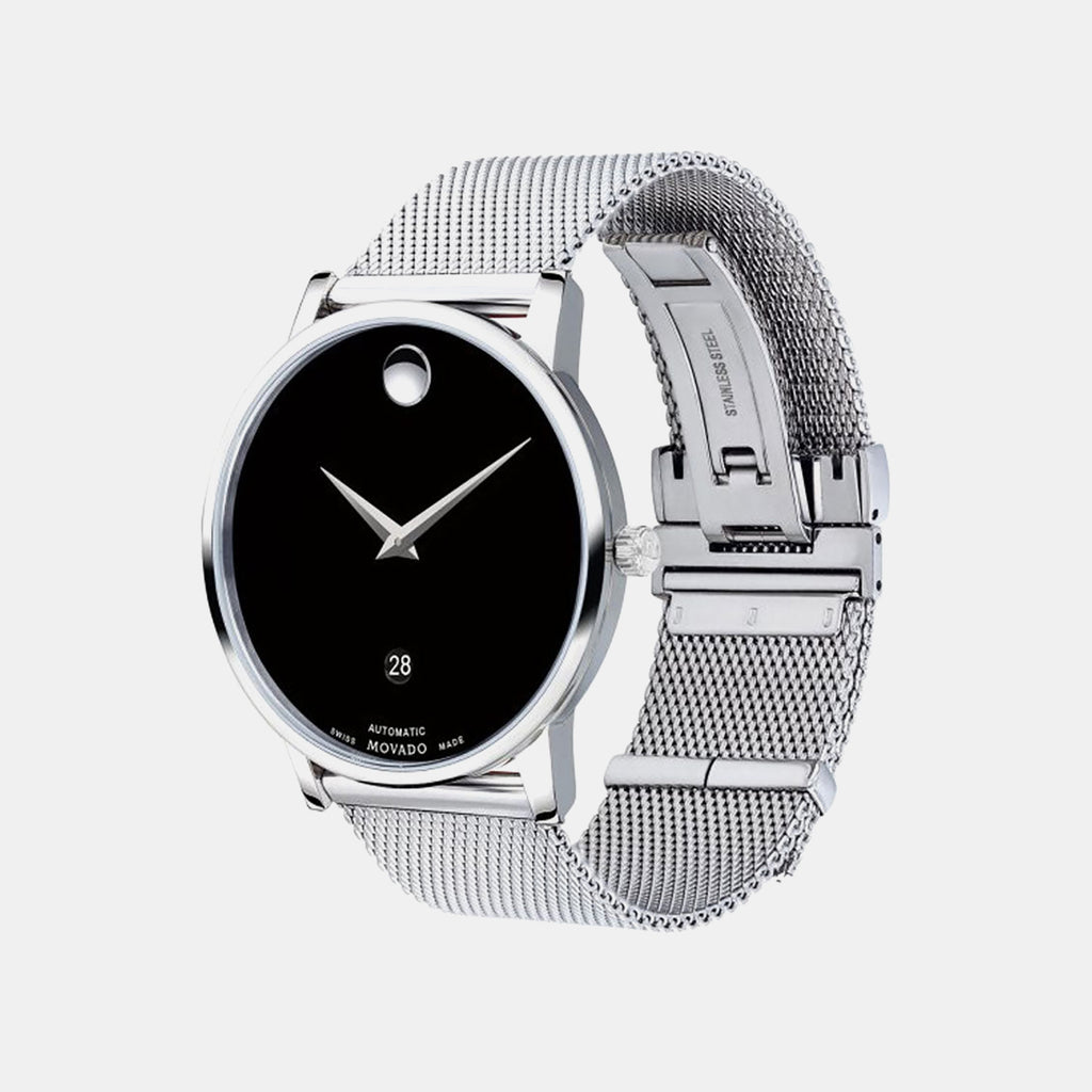 Museum Men Quartz Black Dial Analog Stainless Steel Watch 607567