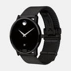 Museum Men Quartz Black Dial Analog Stainless Steel Watch 607568