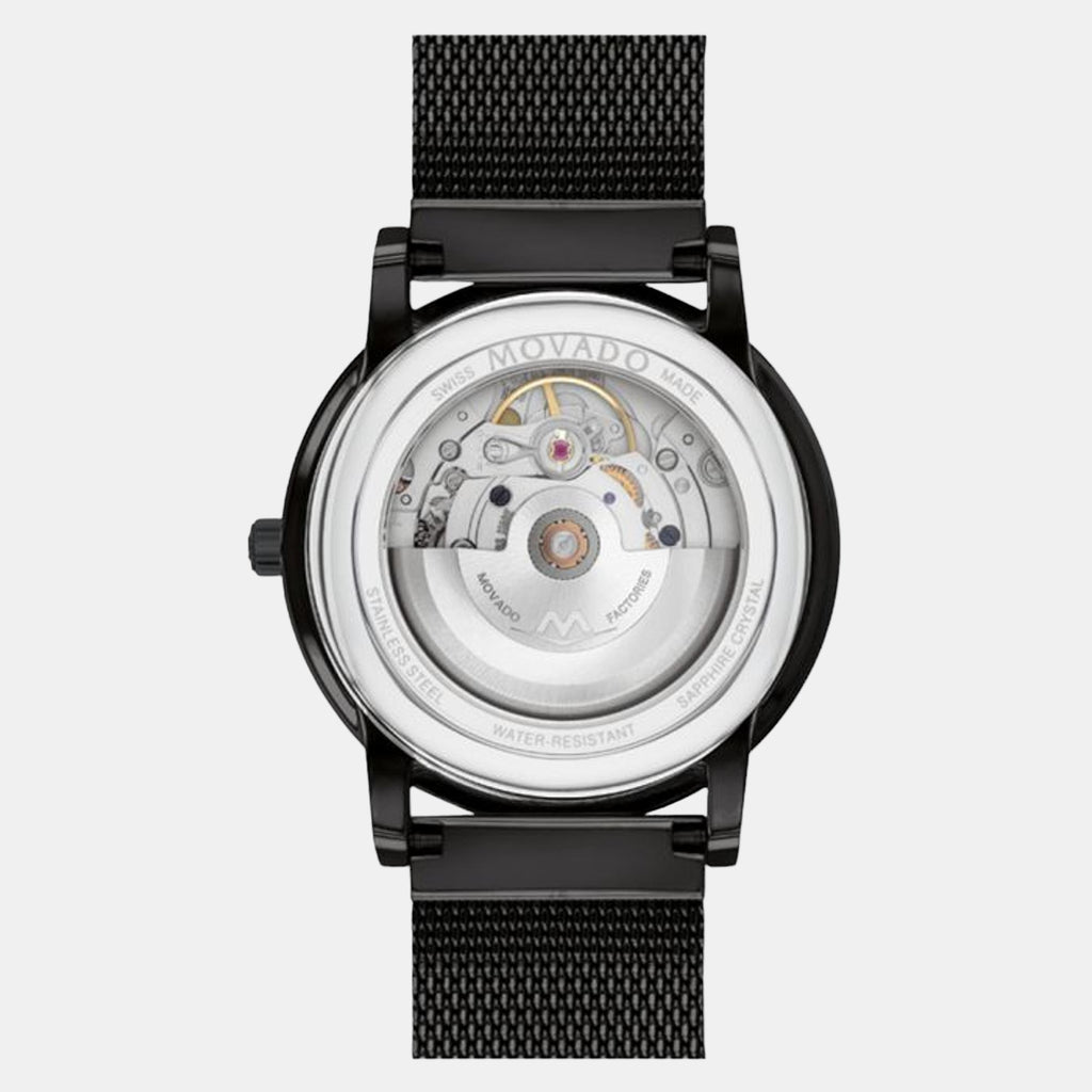 Museum Men Quartz Black Dial Analog Stainless Steel Watch 607568