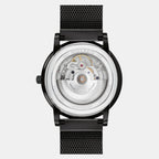 Museum Men Quartz Black Dial Analog Stainless Steel Watch 607568