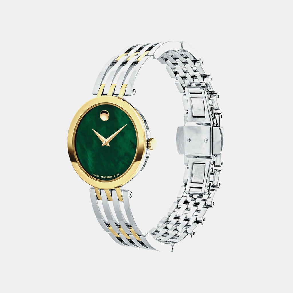Esperanza Women Quartz Green Dial Analog Stainless Steel Watch 607570