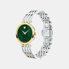 Esperanza Women Quartz Green Dial Analog Stainless Steel Watch 607570