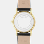 Museum Women Quartz Black Dial Analog Leather Watch 607584