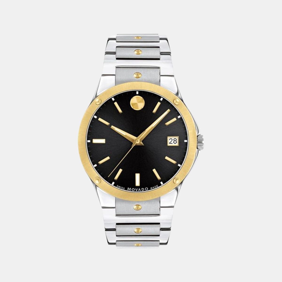Se Men Quartz Black Dial Analog Stainless Steel Watch 607596