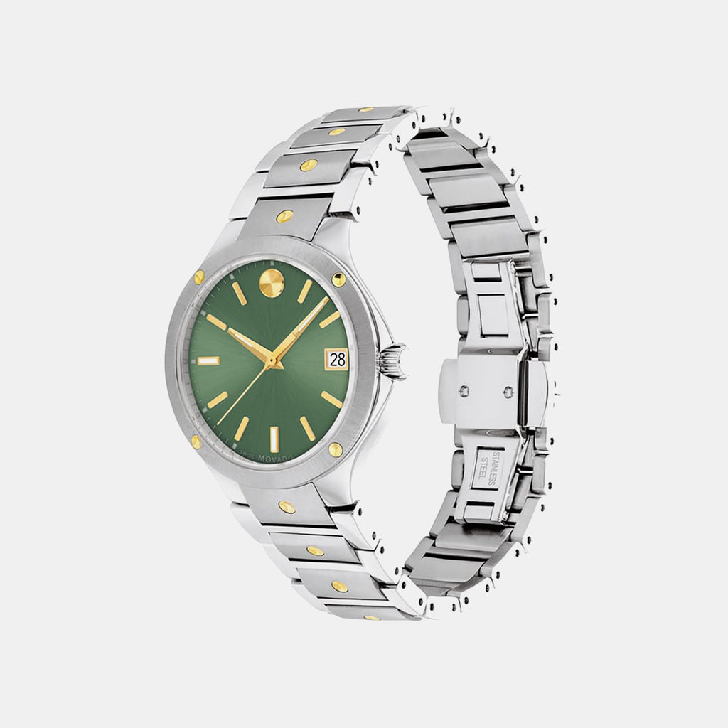 Se Women Quartz Green Dial Analog Stainless Steel Watch 607635