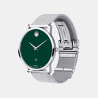 Museum Classic Men Automatic Green Dial Analog Stainless Steel Watch 607649