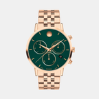 Movado Round Green Chronograph watch