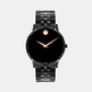 Men Quartz Black Dial Analog Stainless Steel Watch 607963