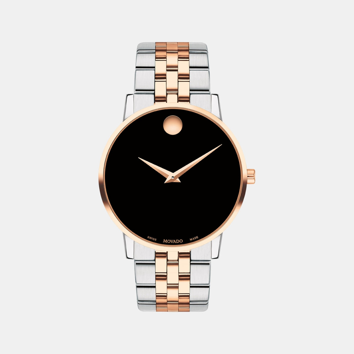 Museum Classic Men Quartz Black Dial Analog Stainless Steel Watch 607964