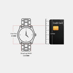 Museum Men Quartz Grey Dial Analog Leather Watch 607999