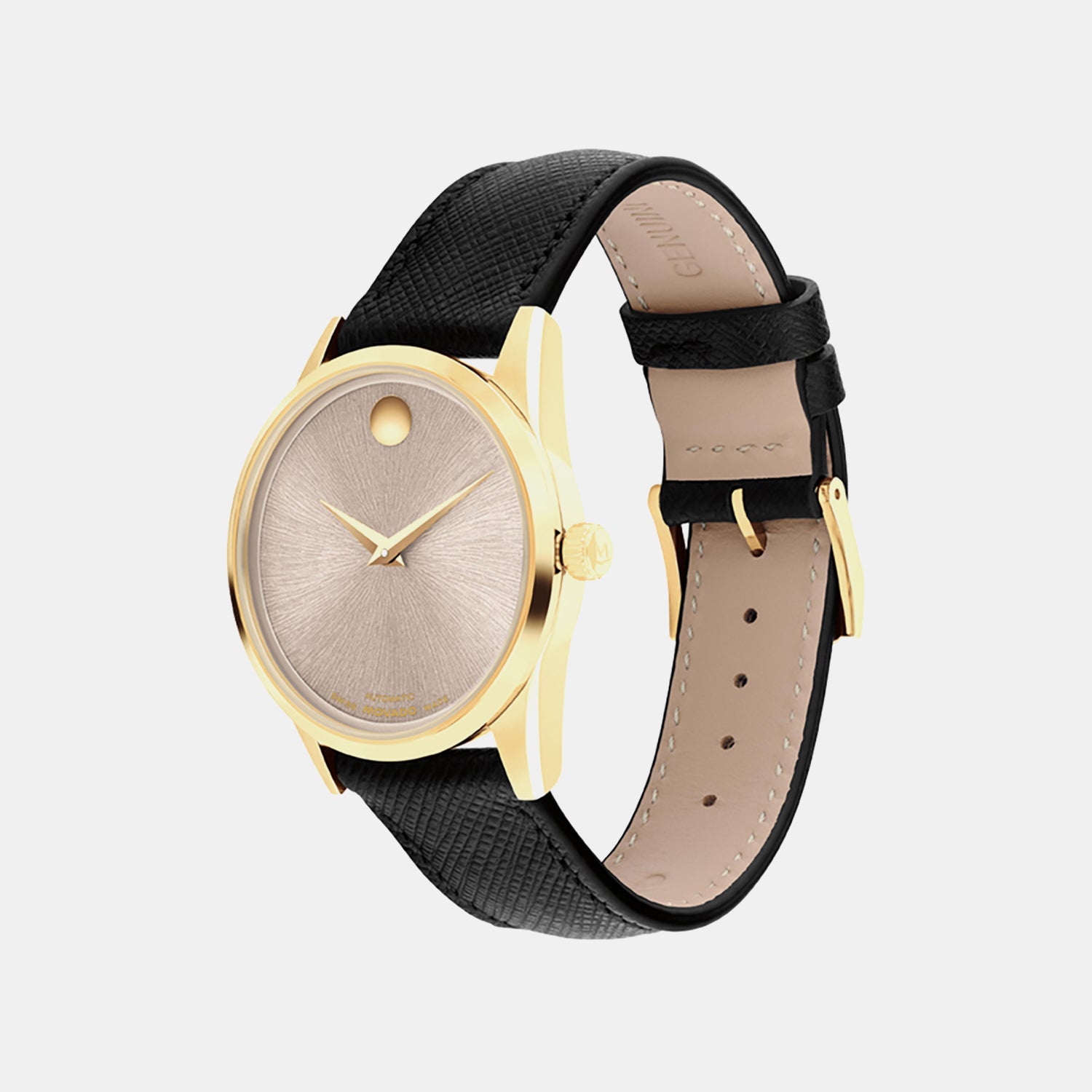 Museum Women Automatic Grey Dial Analog Leather Watch 608006