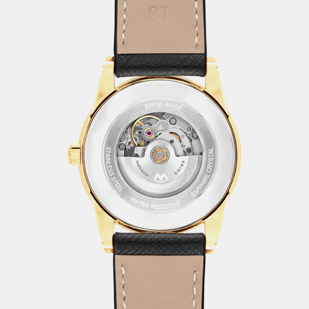 Museum Women Automatic Grey Dial Analog Leather Watch 608006