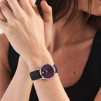 Museum Women Automatic Grey Dial Analog Leather Watch 608006