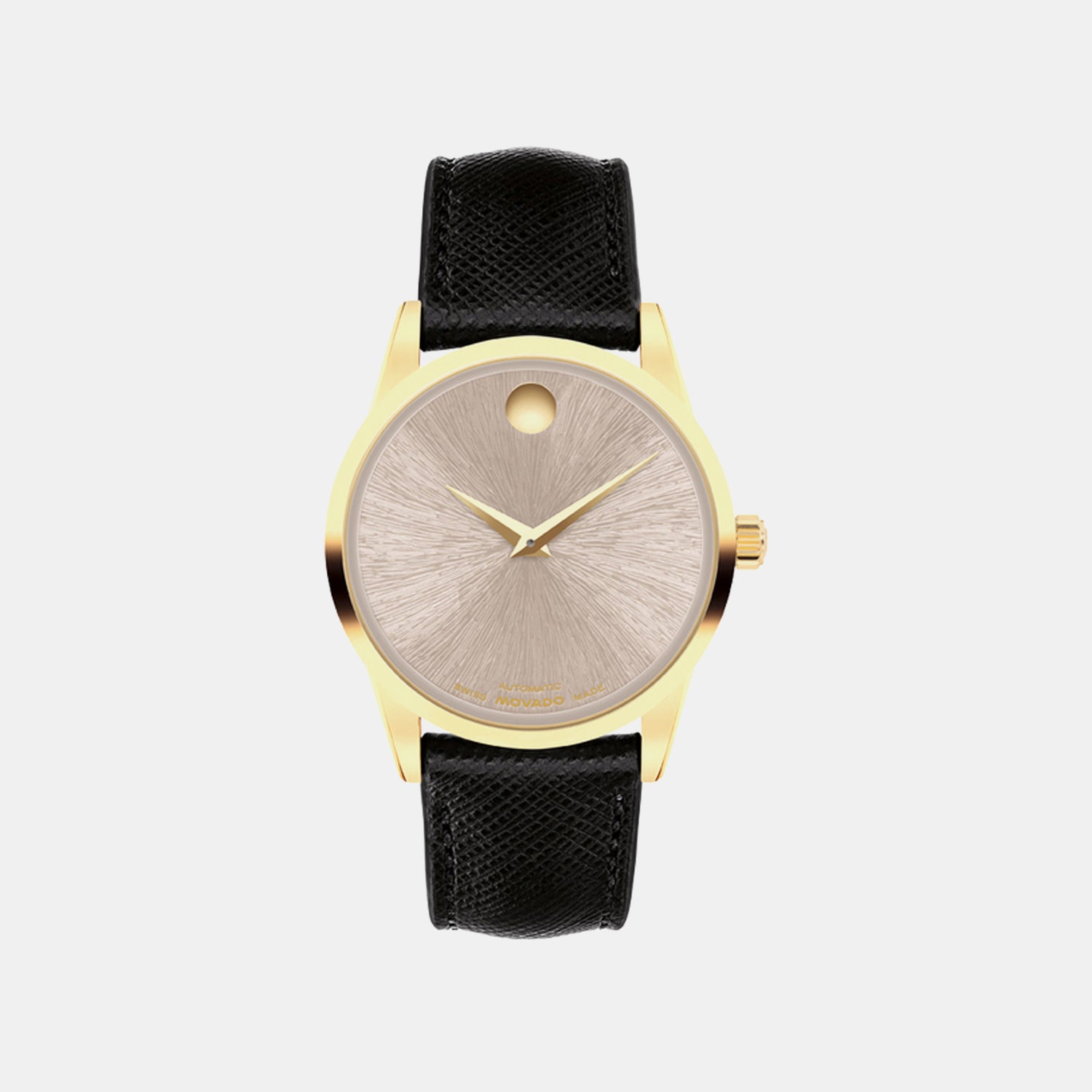 Museum Women Automatic Grey Dial Analog Leather Watch 608006